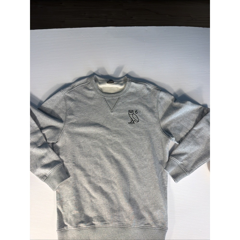 OVO October's Very Own Owl 6 Crewneck Sweatshirt Gray Small Men's